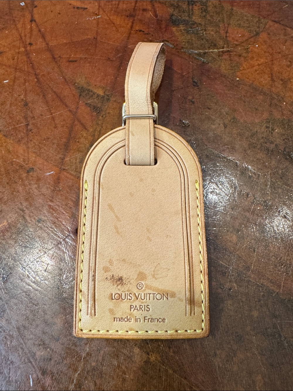 Louis Vuitton Beige Vachetta Leather Luggage Tag